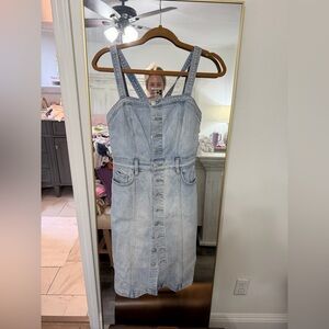 Free People Midi Overall Dress.